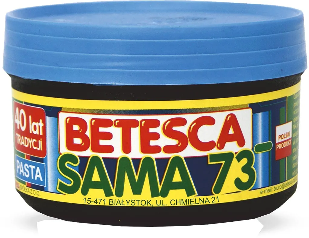 Niebieskie opakowanie pasty do czyszczenia