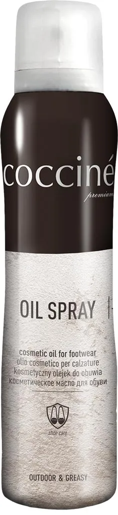 Spray w metalowym pojemniku do konserwacji obuwia, marki Coccine, przeznaczony do pielęgnacji skórzanych butów.