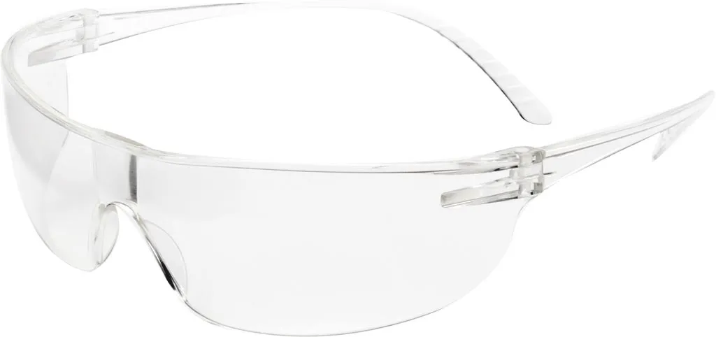 Okulary ochronne Honeywell SVP 200, przezroczyste, jednoczęściowe szkła z przezroczystymi zausznikami.
