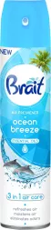 Odświeżacz powietrza w sprayu Brait Ocean Breeze o zapachu morskiej bryzy. Opakowanie 300 ml, 3 w 1: usuwa zapachy, odświeża i nawilża powietrze.