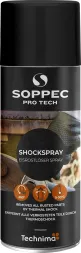 Odrdzewiacz w sprayu marki SOPPEC Pro Tech, model SHOCKSPRAY, o pojemności 520 ml. Przeznaczony do intensywnego usuwania rdzy.