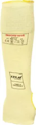 Żółty ochraniacz przedramienia, wykonany z materiału Kevlar®. Posiada certyfikat CE, oznaczony jest również symbolem odporności na przecięcia.