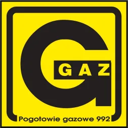 Znak bezpieczeństwa na żółtym tle z dużą literą 