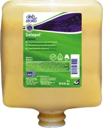 Opakowanie zawiera 2 litry pasty do rąk Solopol Classic, służącej do usuwania silnych zabrudzeń. Jest to produkt bezzapachowy, bez zawartości rozpuszczalników, z dodatkiem składników pielęgnujących skórę.