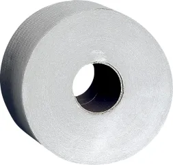 Biała rolka papieru toaletowego STANDARD, jednowarstwowa.