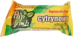 To jest kostka do WC marki Filip, wariant cytrynowy. Produkt jest opakowany w kolorową folię zielono-żółtą, zapewniający świeży zapach i czystość.
