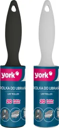 Rolki do ubrań marki York, jedna z czarną, a druga z białą rączką. Każda zawiera 20 arkuszy.