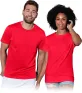 Czerwony T-shirt unisex ST2000 o klasycznym kroju, z krótkimi rękawami i okrągłym dekoltem.